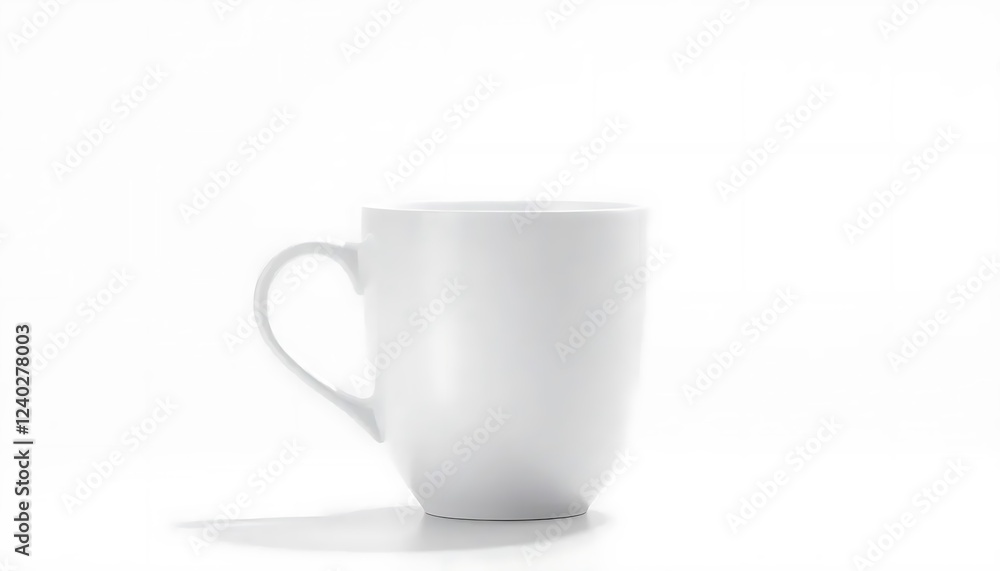 White Cup A Light Background Generative Ai Technology White Cup A Light Background Generative Ai Technology
