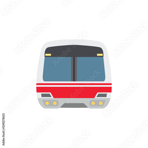 oncoming metro subway train vector symbol sign icon 