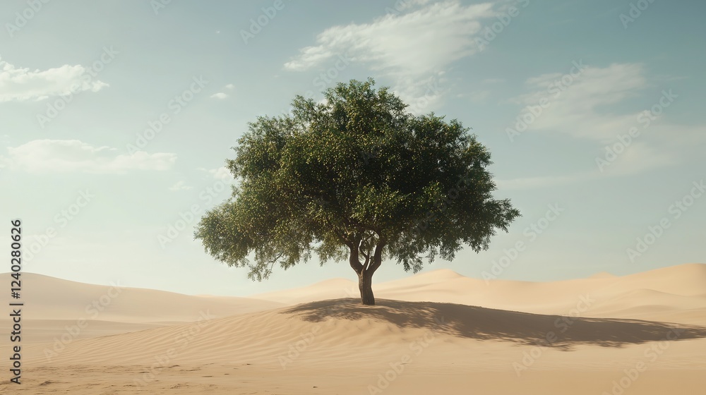 Wonderful desert tree scene in the desert Wonderful desert tree scene in the desert