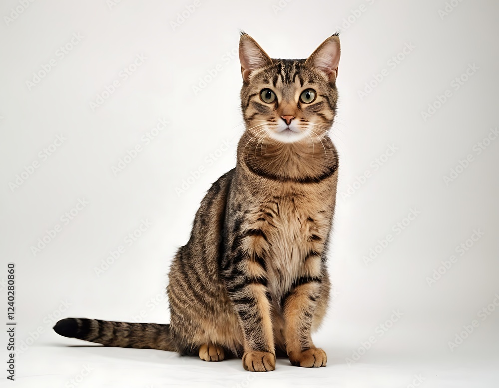 closeup of cat with cute happy smile angry face in plain white background closeup of cat with cute happy smile angry face in plain white background