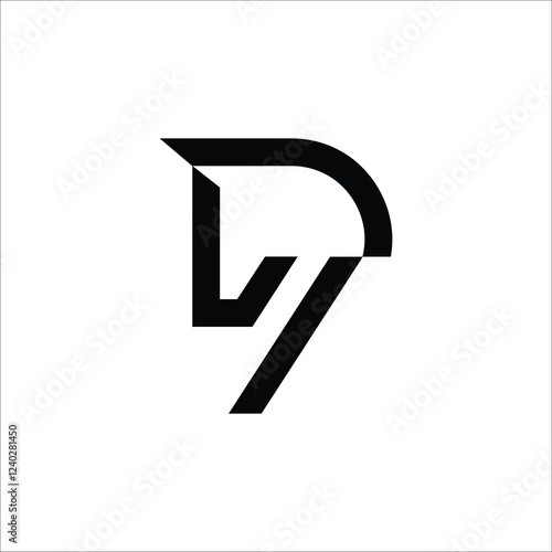 Dark Horse. Initial Letter D horse logo design vector illustration.