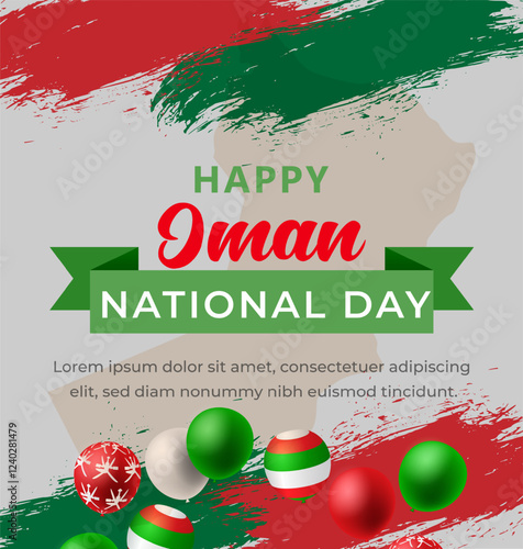 Realistic national day of oman background