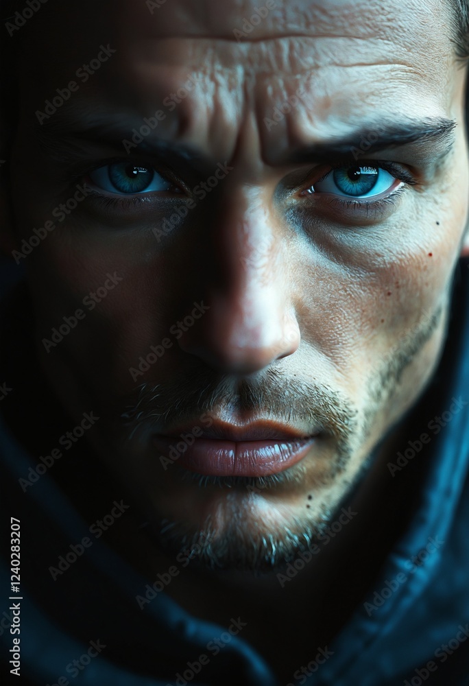 A blue eyed man of unknown race A blue eyed man of unknown race