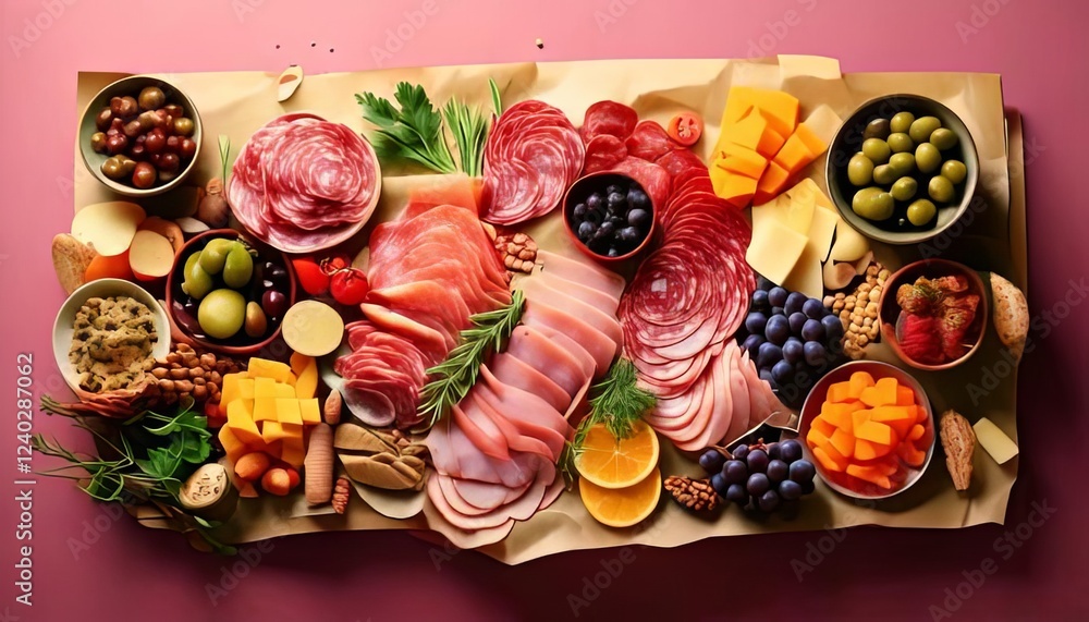 Gourmet Charcuterie Platter with Assorted Cured Meats and Cheese Gourmet Charcuterie Platter with Assorted Cured Meats and Cheese