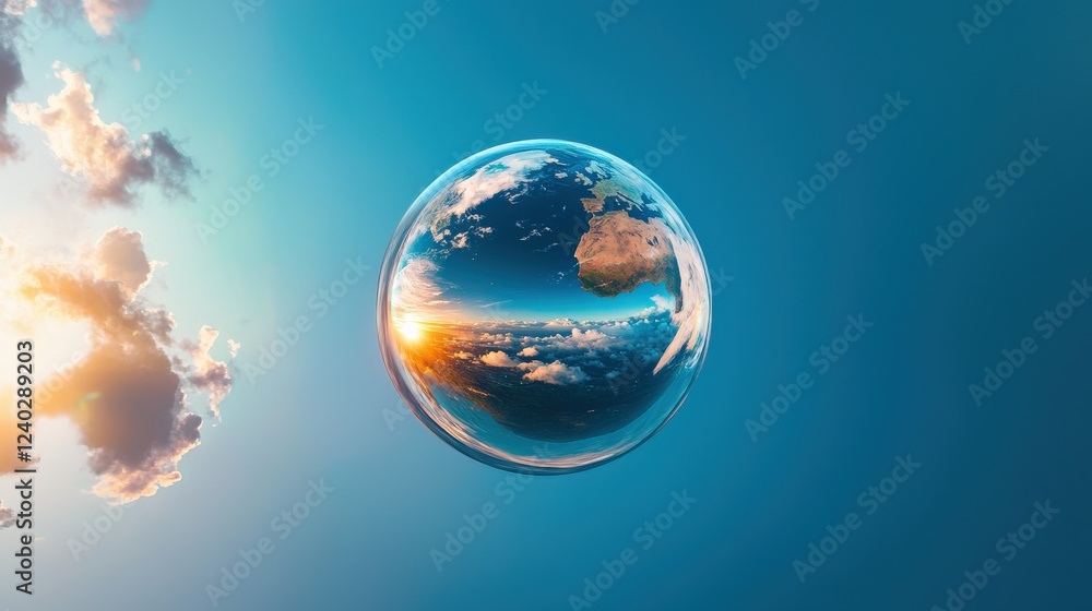 A dreamy vision of a harmonious planet. A dreamy vision of a harmonious planet.