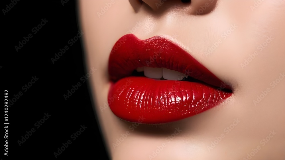 Obraz premium close up lips of woman
