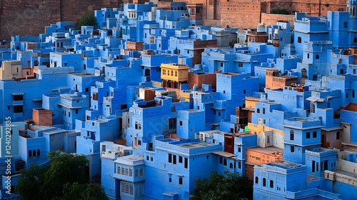 Aerial View of Jodhpur Blue City Rajasthan India