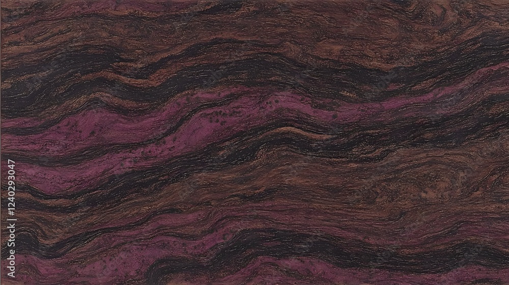 Fototapeta premium Abstract Purple and Brown Swirling Wood Grain Texture Background