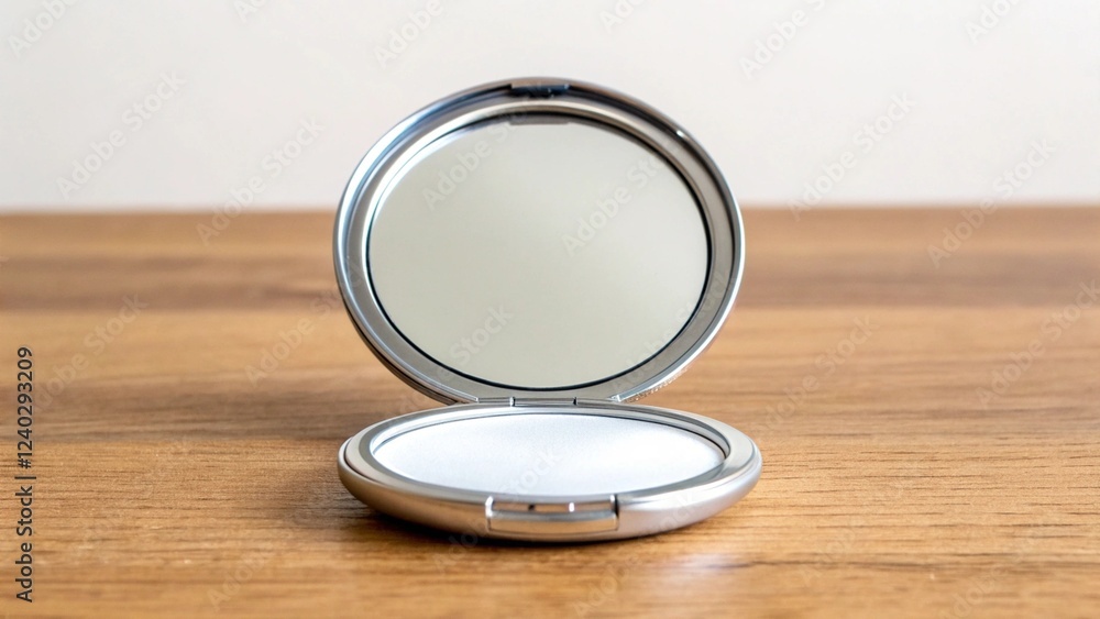Glamorous Pocket Mirror: Crystal-Clear Reflection, Upscale Design, Perfect for Travel girl woman