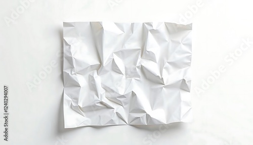 Abstract Wrinkled White Paper Texture
