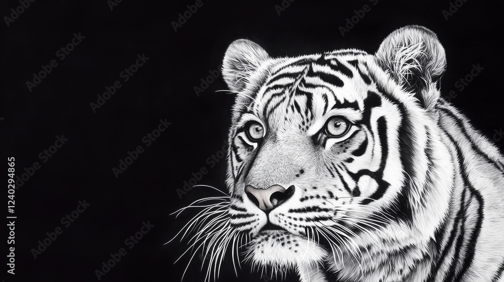 black background in art, tiger portraits, tiger art techniques, wildlife art black background, portrait of tiger, dark background art. black background in art, tiger portraits, tiger art techniques, wildlife art black background, portrait of tiger, dark background art.
