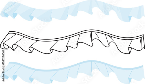 豪華なフリルの装飾ベクターイラスト素材