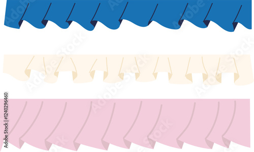 豪華なフリルの装飾ベクターイラスト素材