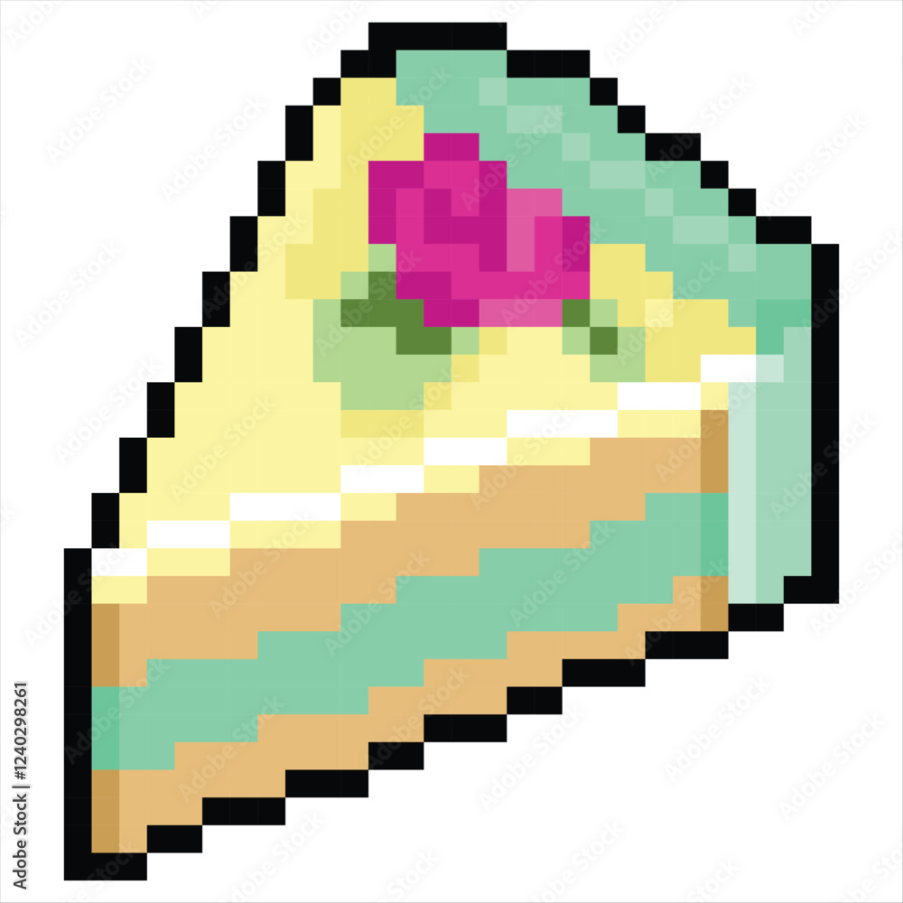 Obraz premium stoke desain vector pixel makanan