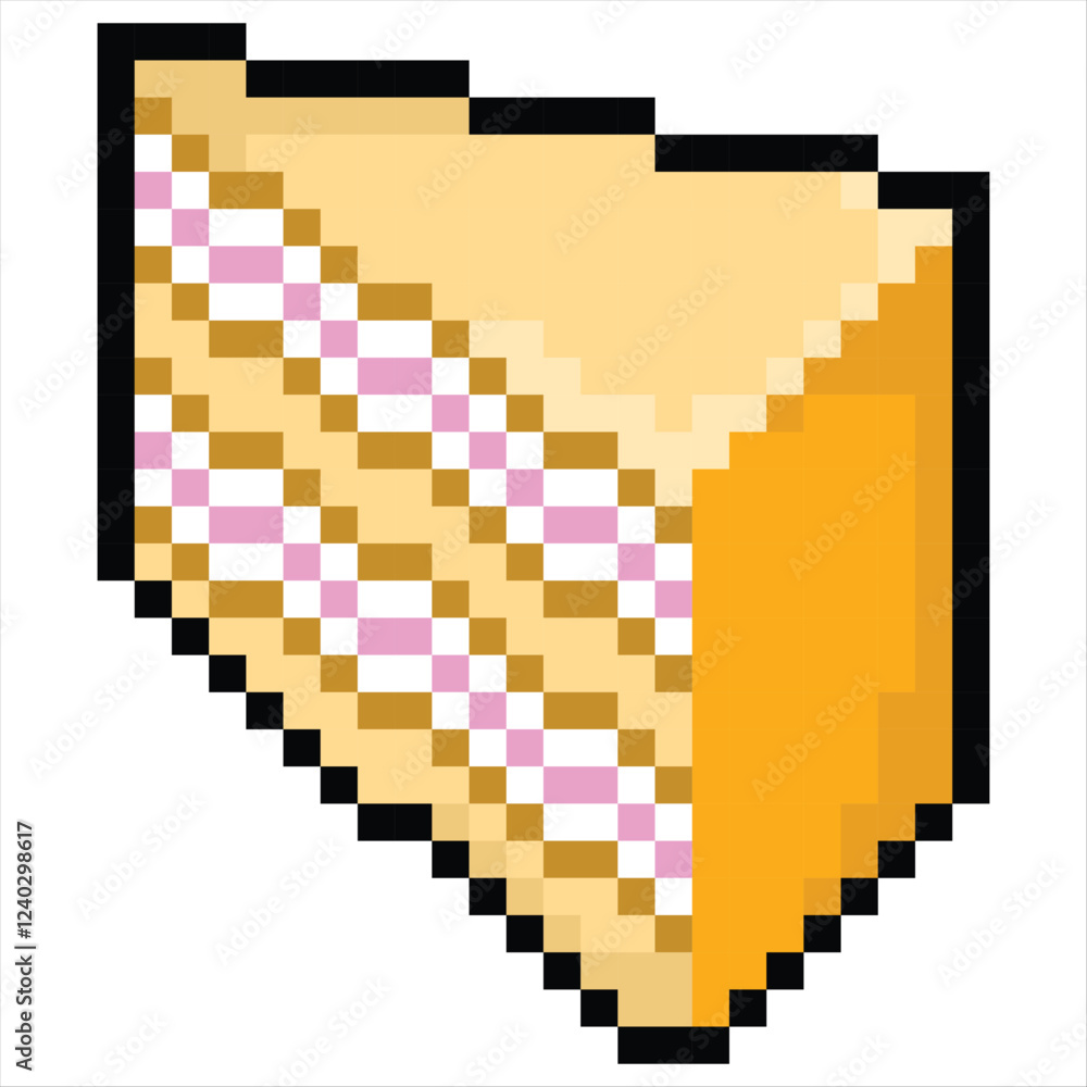 Fototapeta premium stoke desain vector pixel makanan