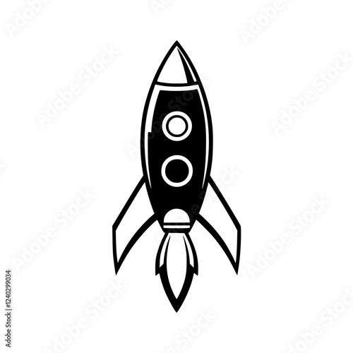 Black and white rocket launch, space travel, cosmic exploration, universe, stars, galaxy, astronomy, speed, power, innovation, technology, future, progress, mission