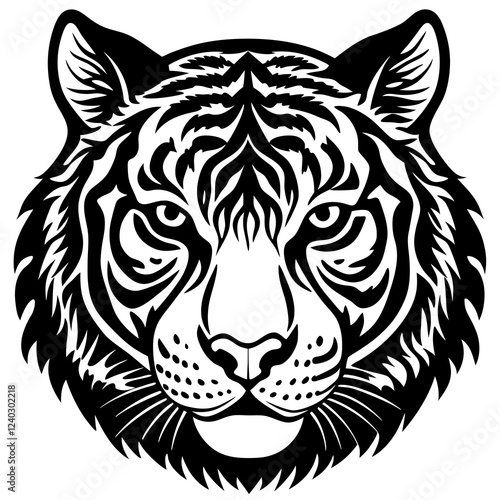 tiger head vector