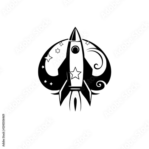 Rocket Launch: A Stellar Night Flight into the Cosmos.  Space exploration, adventure, and the thrill of cosmic voyage.  A powerful symbol of innovation and the future.
