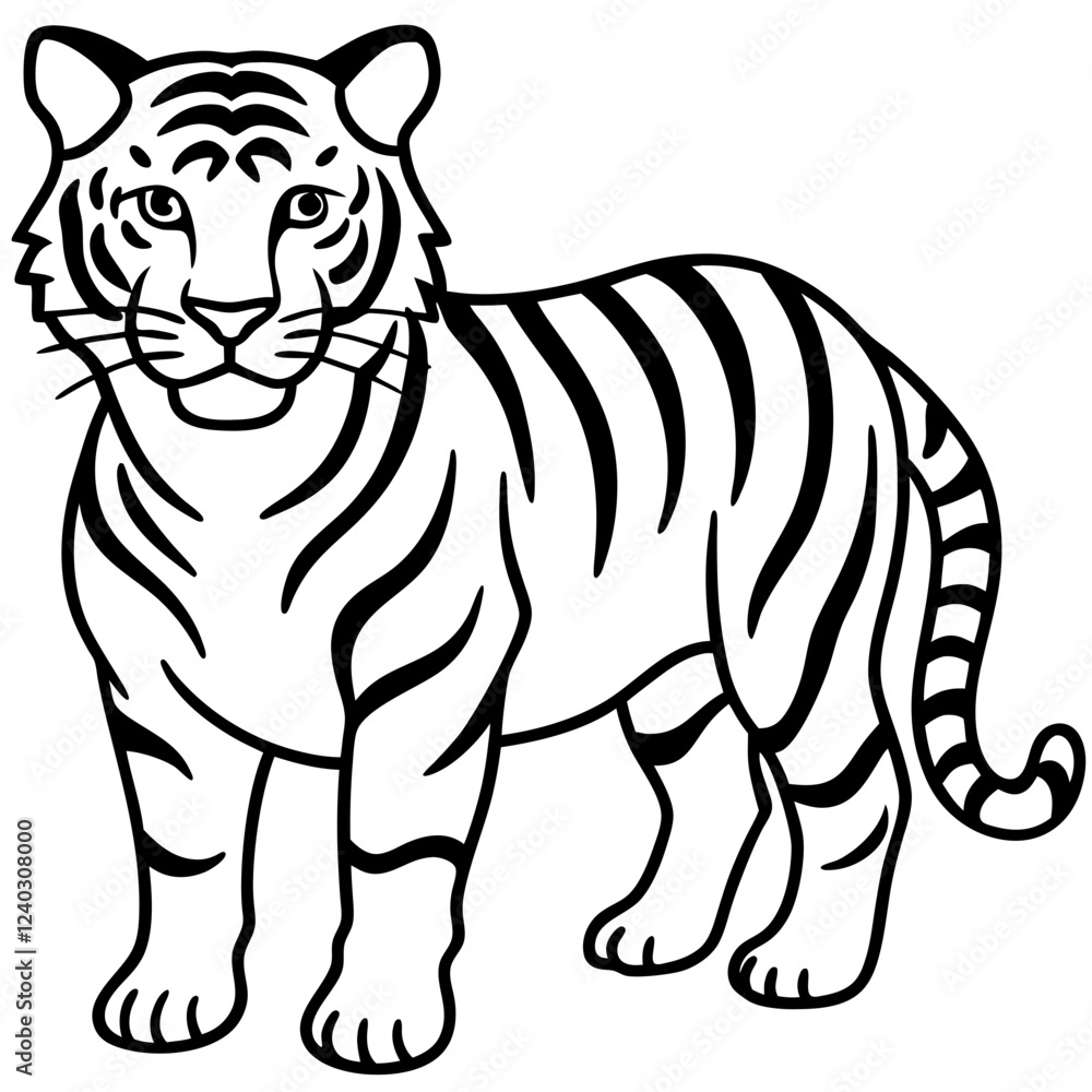 Obraz premium tiger vector illustration