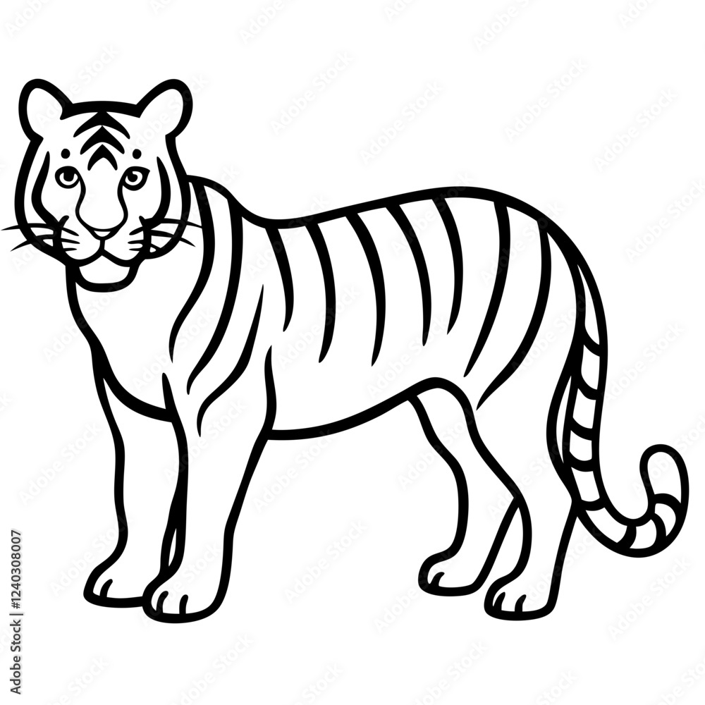Fototapeta premium cartoon tiger vector