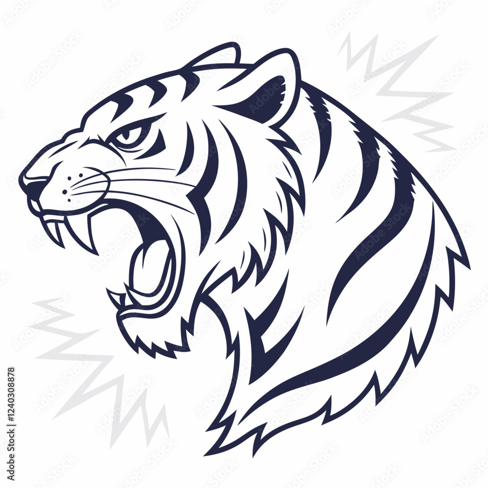 head of a tiger head of a tiger