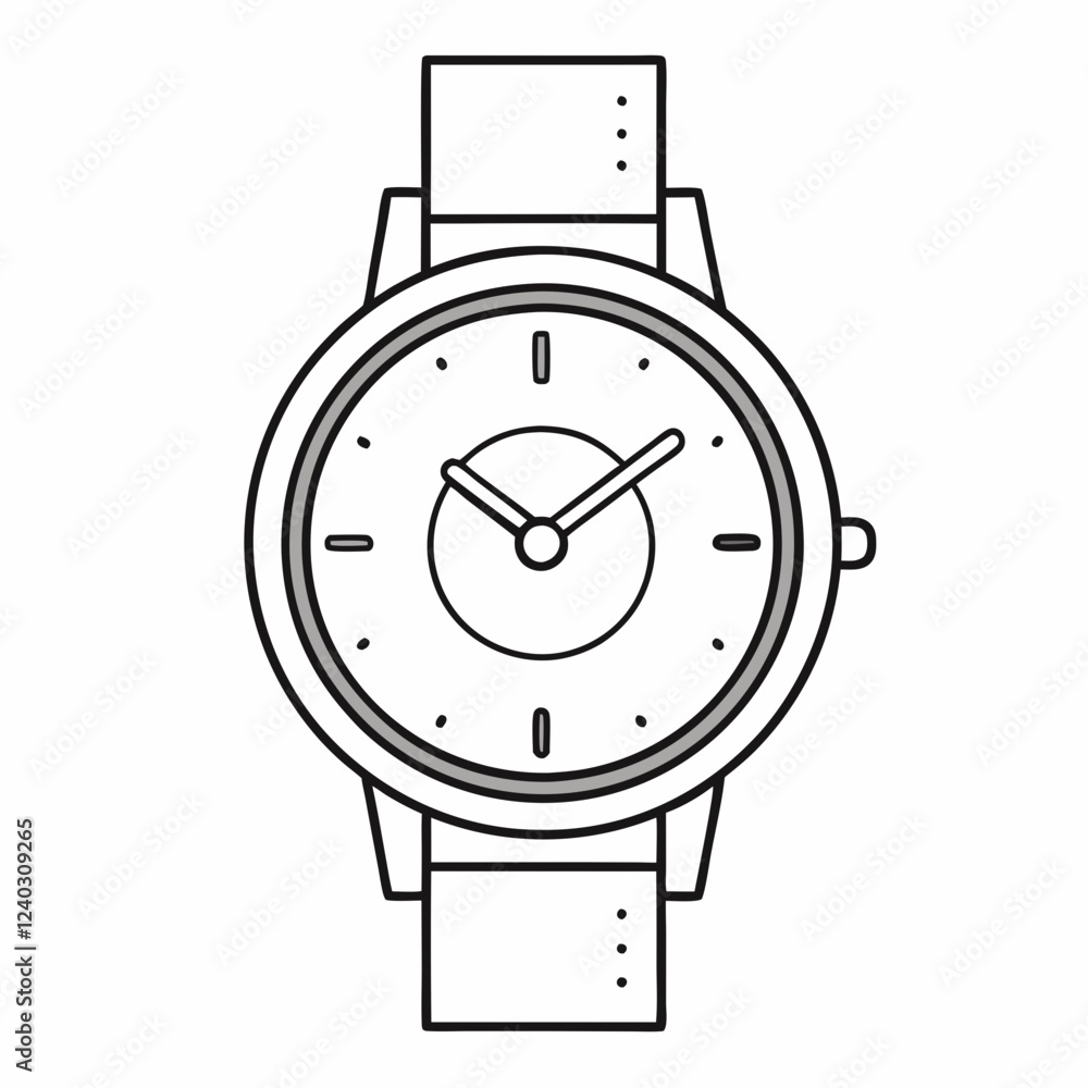 vector illustration of wristwatch vector illustration of wristwatch