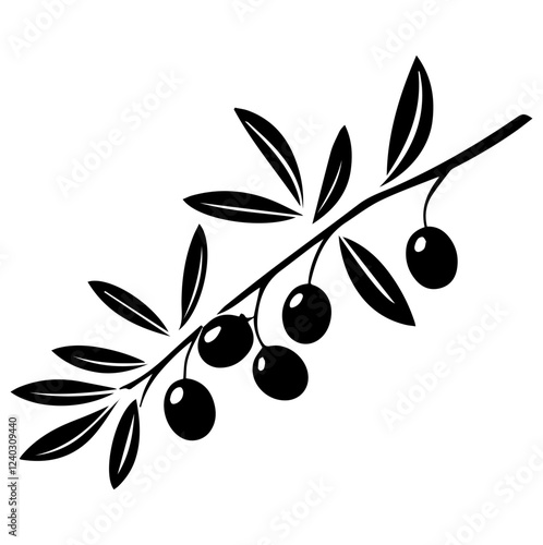 black olives with leaves