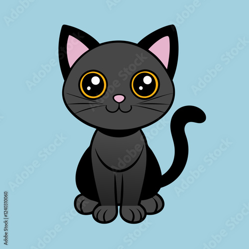 black cat cartoon