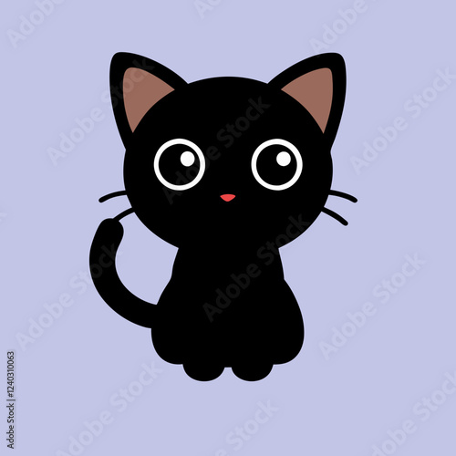 black cat cartoon