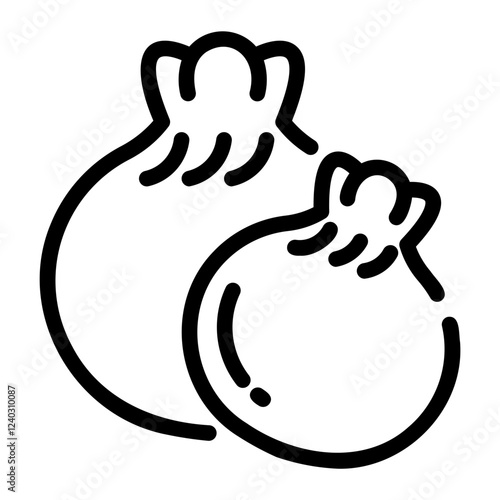 dumpling Line Icon