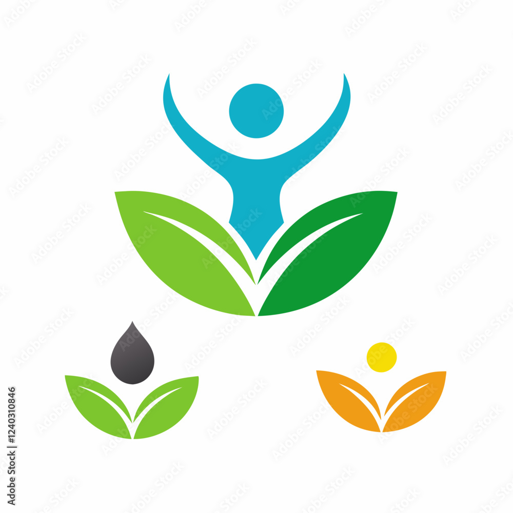 vector illustration of a green leaf icon vector illustration of a green leaf icon