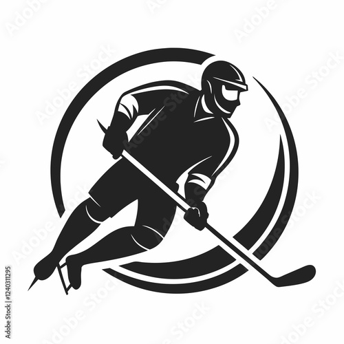 hockey player and ball