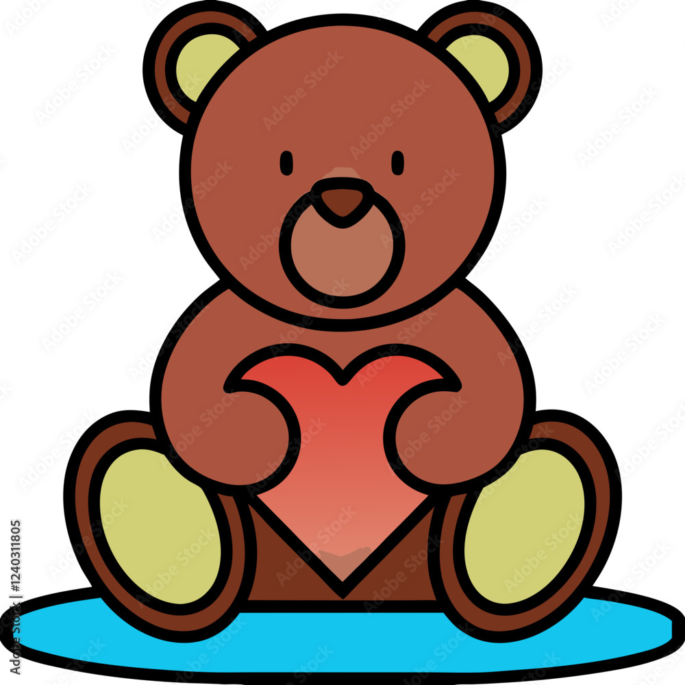 Obraz premium teddy bear with heart