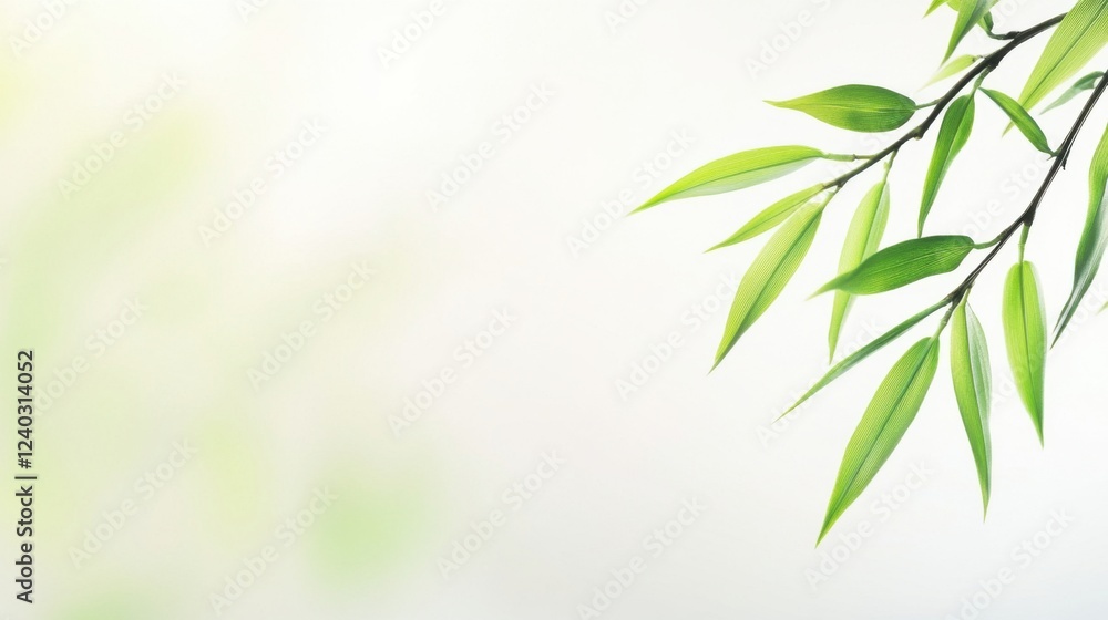 Delicate willow branches in fresh green, soft morning light, serene and minimalist Qingming Festival scene. Delicate willow branches in fresh green, soft morning light, serene and minimalist Qingming Festival scene.