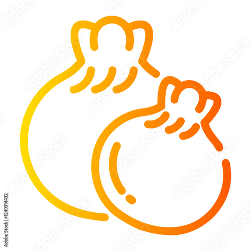 dumpling Line Gradient Icon