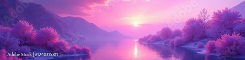 Wallpaper Mural Soft pastel twilight colors blend with gentle purple hue, peaceful, purple Torontodigital.ca