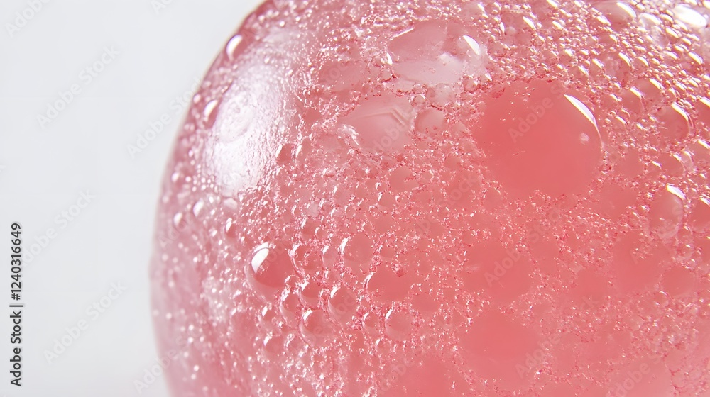 Fototapeta premium Abstract Pink Liquid Bubbles Texture Background