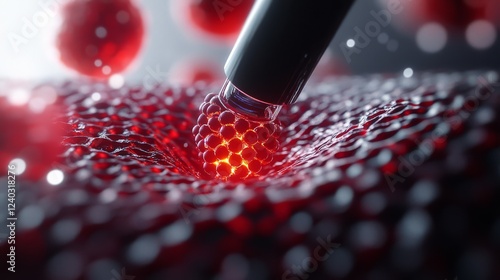 The Power of Nanotechnology in Medicine: Microscopic Robots Healing Human Cells. photo