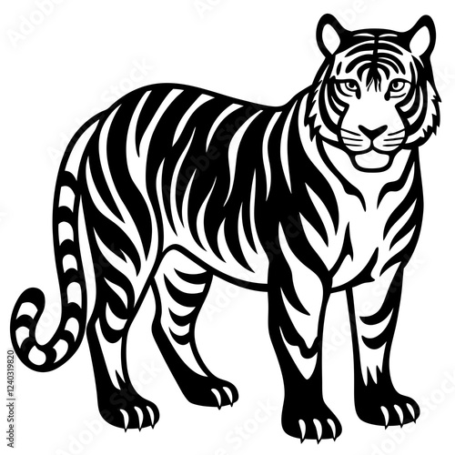 Canvas Print tiger vector illustration