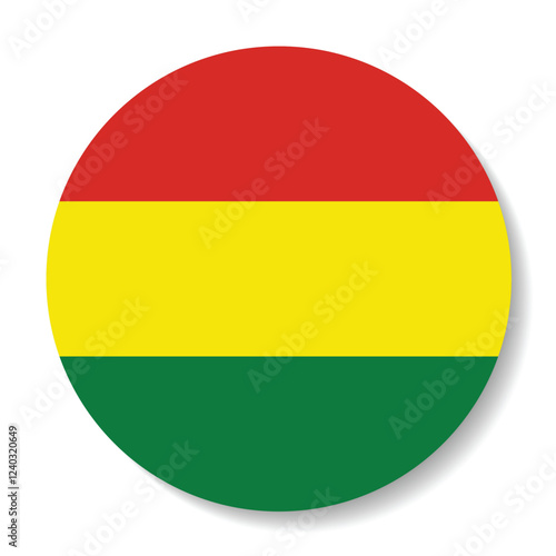 Free Download Bolivia flag. Button flag icon. Standard color. Circle icon flag. Computer illustration. Digital illustration. Vector illustration. - GFXLoad