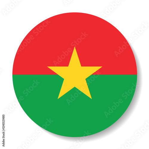 Burkina Faso flag. Button flag icon. Standard color. Circle icon flag. Computer illustration. Digital illustration. Vector illustration. Free Download Burkina Faso flag. Button flag icon. Standard color. Circle icon flag. Computer illustration. Digital illustration. Vector illustration. - GFXLoad