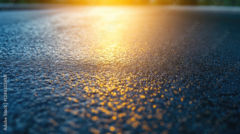 Close-up of a smooth asphalt surface with a glistening tar sheen. Close-up of a smooth asphalt surface with a glistening tar sheen.