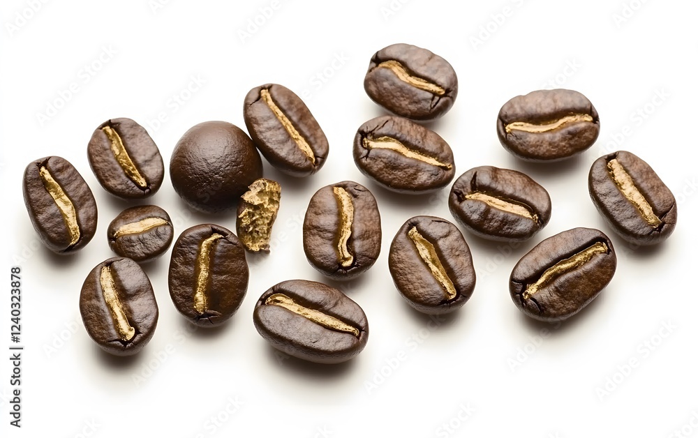 Roasted Coffee Beans Close Up Studio Shot Roasted Coffee Beans Close Up Studio Shot