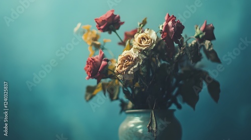 Wilted Flowers Still Life photo