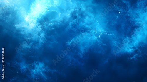 Wallpaper Mural Dynamic Blue Lightning Abstract Torontodigital.ca