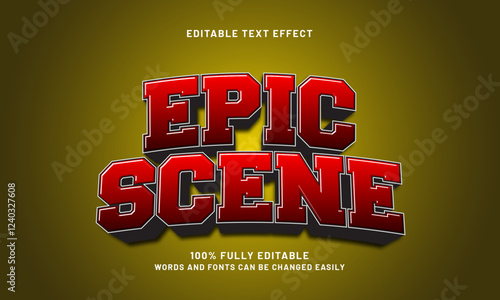 epic scene editable text effect with a movie and film theme