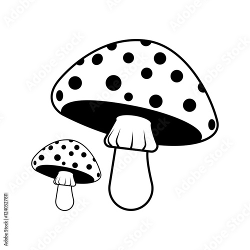 mushroom icon vector design template simple and clean