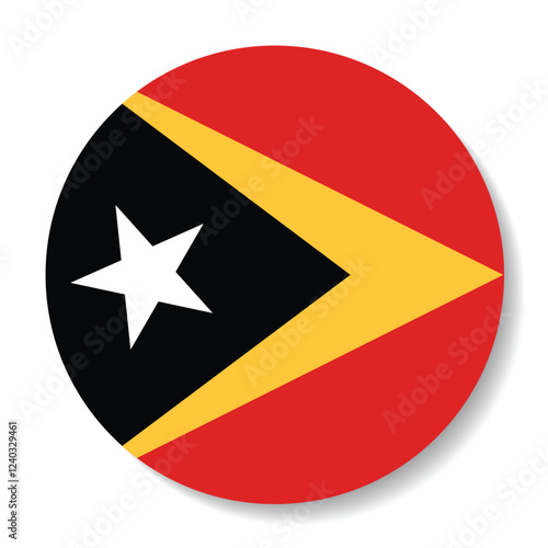 Free Download East Timor circle flag. Button flag icon. Standard color. Circle icon flag. Computer illustration. Digital illustration. Vector illustration. - GFXLoad
