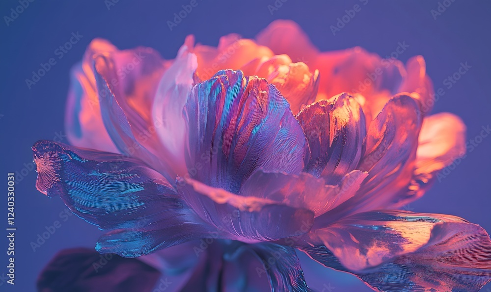 peony flower, glowing against a pastel purple background, Generative AI peony flower, glowing against a pastel purple background, Generative AI