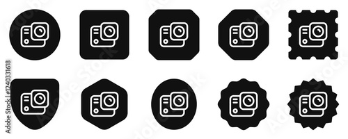 Editable vector action camera icon. Part of a big icon set family. Perfect for web and app interfaces, presentations, infographics, etc